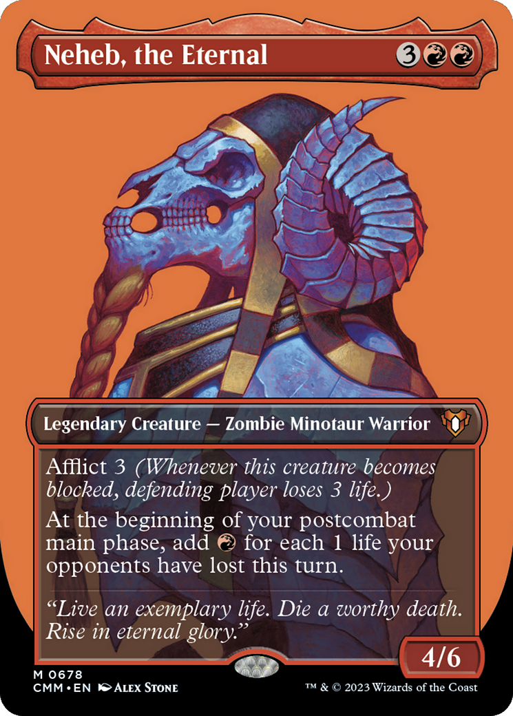 {R} Neheb, the Eternal (Borderless Profile) [Commander Masters][CMM 678]