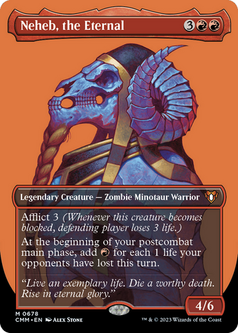 {R} Neheb, the Eternal (Borderless Profile) [Commander Masters][CMM 678]