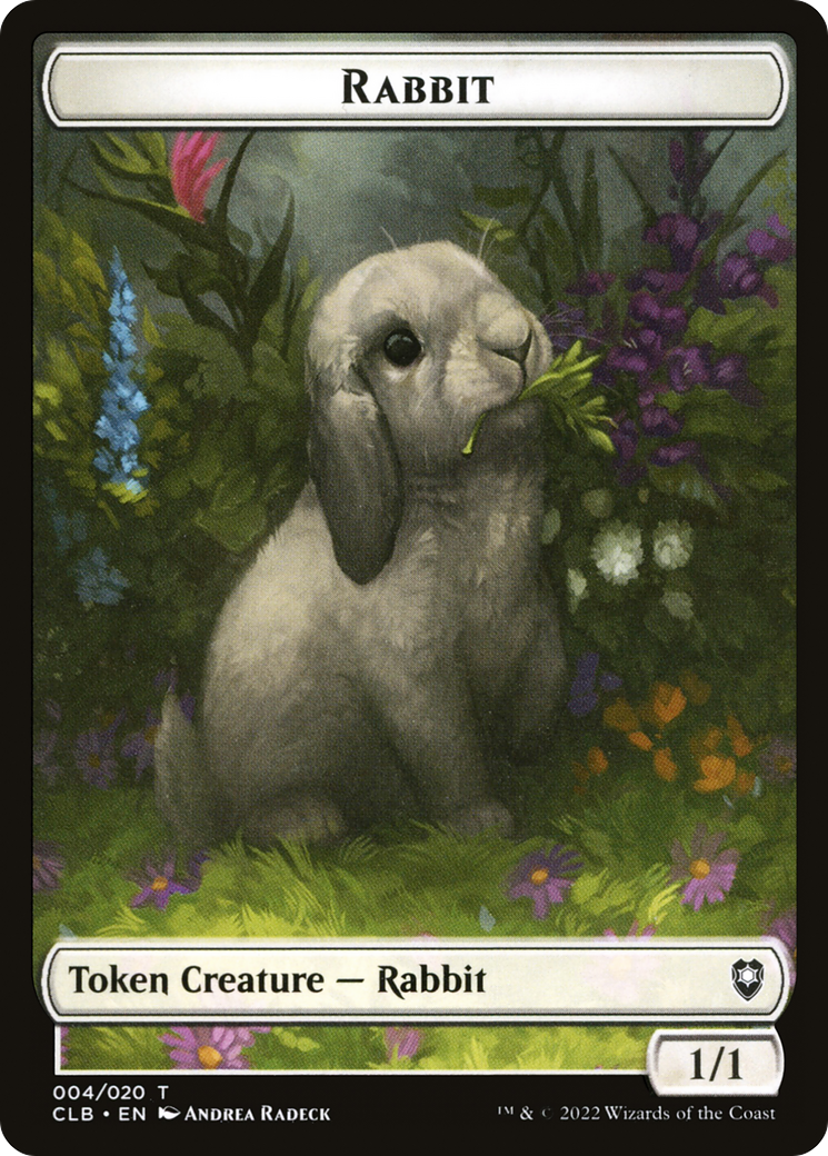 {T} Rabbit Token [Commander Legends: Battle for Baldur's Gate Tokens][TCLB 004]