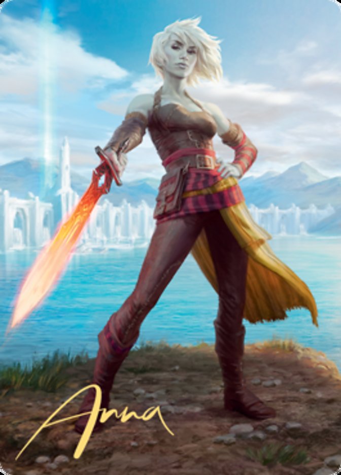 {A} Nahiri, Heir of the Ancients 1 Art Card (Gold-Stamped Signature) [Zendikar Rising Art Series][GS AZNR 003]