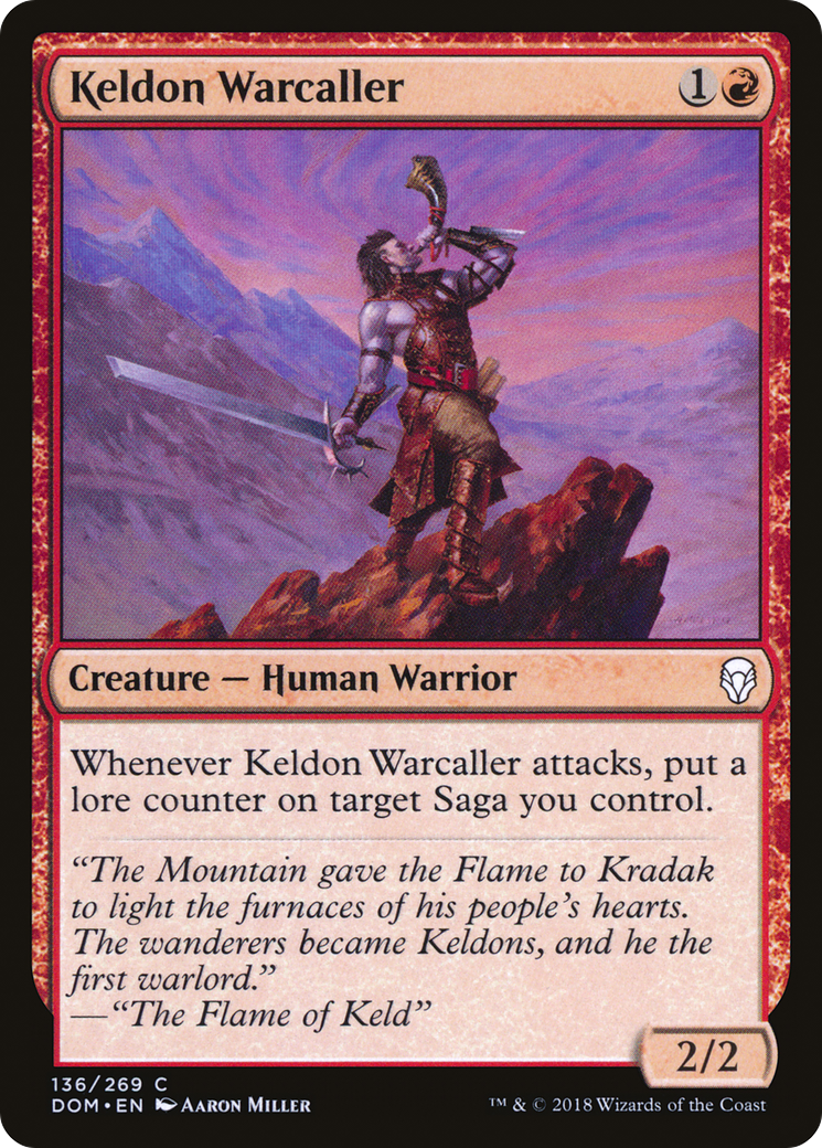 {C} Keldon Warcaller [Dominaria][DOM 136]
