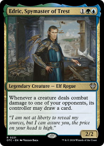 {R} Edric, Spymaster of Trest [Outlaws of Thunder Junction Commander][OTC 221]