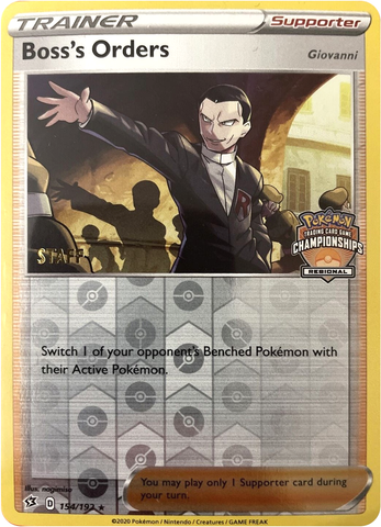 [TR] Boss's Orders (154/192) (Staff Regional Championships) [League & Championship Cards]