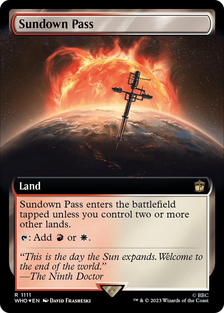 {R} Sundown Pass (Extended Art) (Surge Foil) [Doctor Who][WHO 1111]
