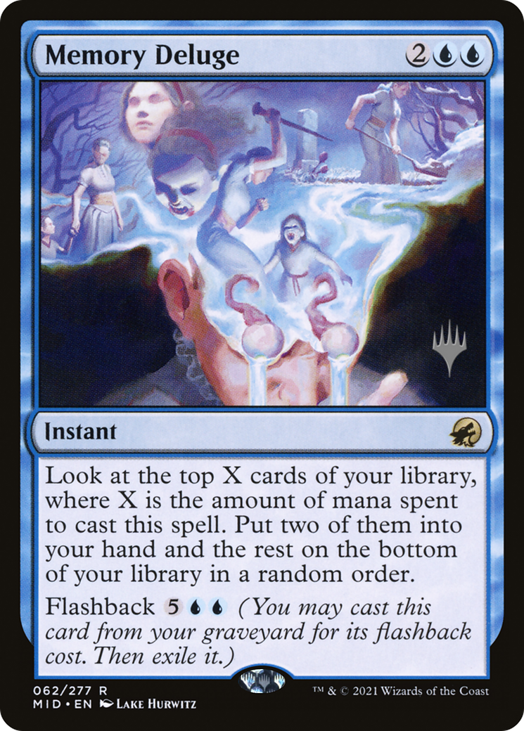 {R} Memory Deluge (Promo Pack) [Innistrad: Midnight Hunt Promo Pack][PP MID 062]