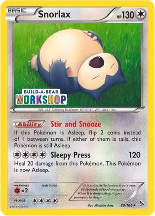 [PKM-R] Snorlax (Build-a-Bear Workshop Exclusive) [XY: Flashfire]
