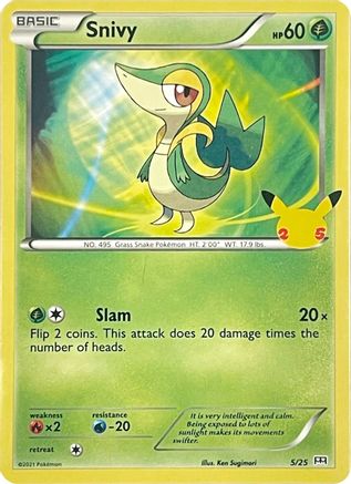 [PKM-R] Snivy (5/25) [McDonald's 25th Anniversary]