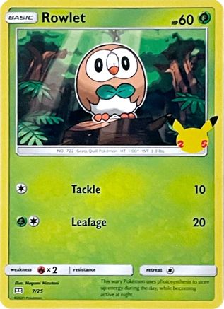 [PKM] Rowlet (7/25) [McDonald's 25th Anniversary]