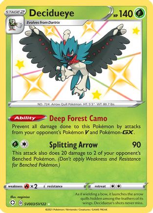 [PKM] Decidueye (SV003/SV122) [Sword & Shield: Shining Fates]