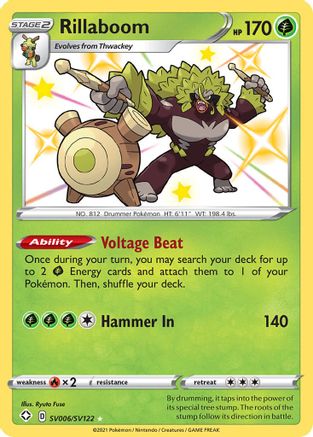 [PKM] Rillaboom (SV006/SV122) [Sword & Shield: Shining Fates]