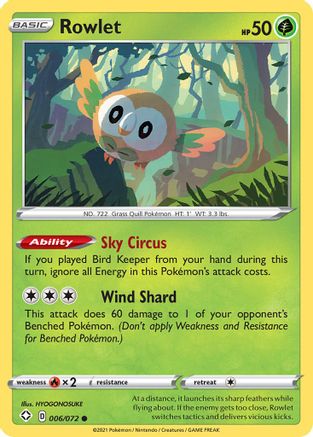[PKM] Rowlet (006/072) [Sword & Shield: Shining Fates]