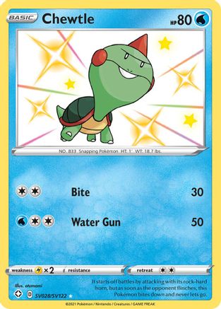 [PKM] Chewtle (SV028/SV122) [Sword & Shield: Shining Fates]
