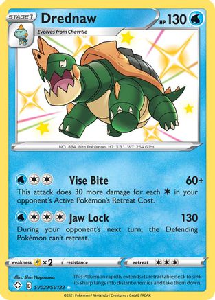 [PKM] Drednaw (SV029/SV122) [Sword & Shield: Shining Fates]
