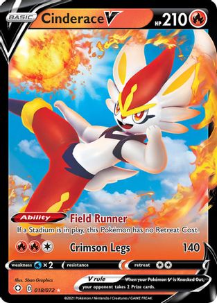 [PKM] Cinderace V (018/072) [Sword & Shield: Shining Fates]