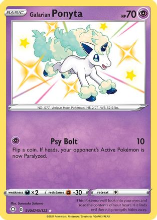 [PKM-R] Galarian Ponyta (SV047/SV122) [Sword & Shield: Shining Fates]