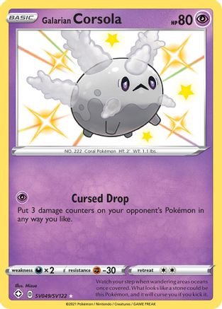 [PKM] Galarian Corsola (SV049/SV122) [Sword & Shield: Shining Fates]