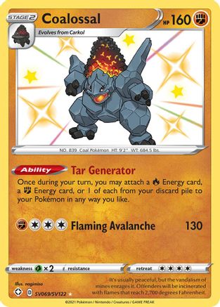 [PKM] Coalossal (SV069/SV122) [Sword & Shield: Shining Fates]