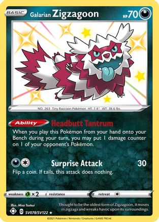 [PKM] Galarian Zigzagoon (SV078/SV122) [Sword & Shield: Shining Fates]