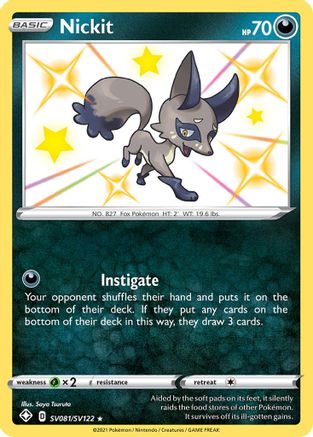 [PKM-R] Nickit (SV081/SV122) [Sword & Shield: Shining Fates]