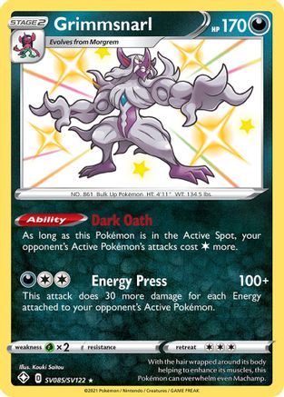 [PKM] Grimmsnarl (SV085/SV122) [Sword & Shield: Shining Fates]