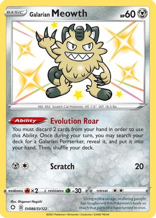 [PKM] Galarian Meowth (SV086/SV122) [Sword & Shield: Shining Fates]