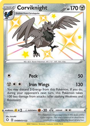 [PKM-R] Corviknight (SV089/SV122) [Sword & Shield: Shining Fates]