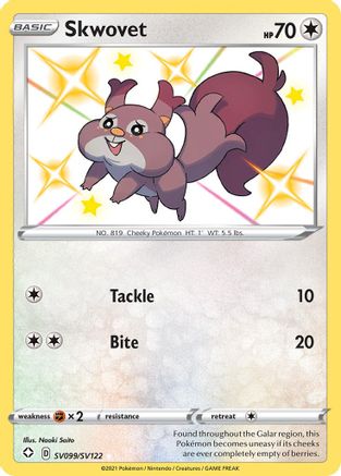 [PKM] Skwovet (SV099/SV122) [Sword & Shield: Shining Fates]