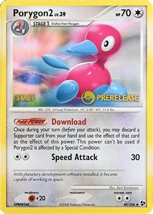 [PKM] Porygon2 (49/106) (Staff Prerelease Promo) [Diamond & Pearl: Black Star Promos]