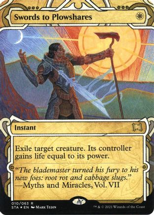 {R} Swords to Plowshares (Foil Etched) [Strixhaven: School of Mages Mystical Archive][ET STA 010]