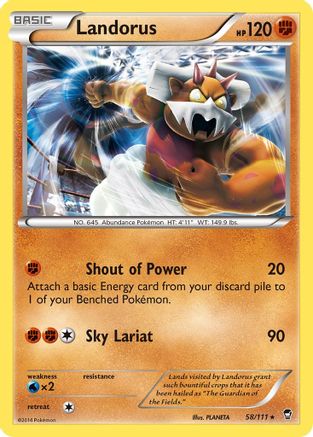 [PKM-R] Landorus (58/111) (Theme Deck Exclusive) [XY: Furious Fists]
