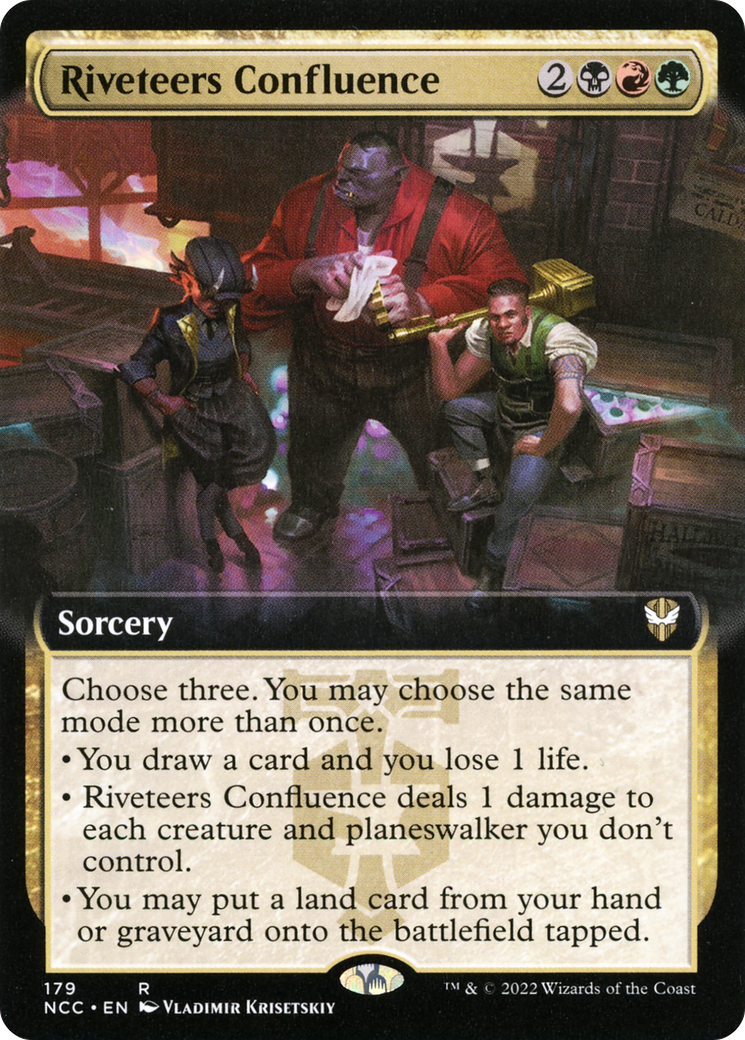 {R} Riveteers Confluence (Extended Art) [Streets of New Capenna Commander][NCC 179]