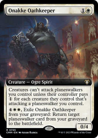 {R} Onakke Oathkeeper (Extended Art) [Commander Masters][CMM 755]