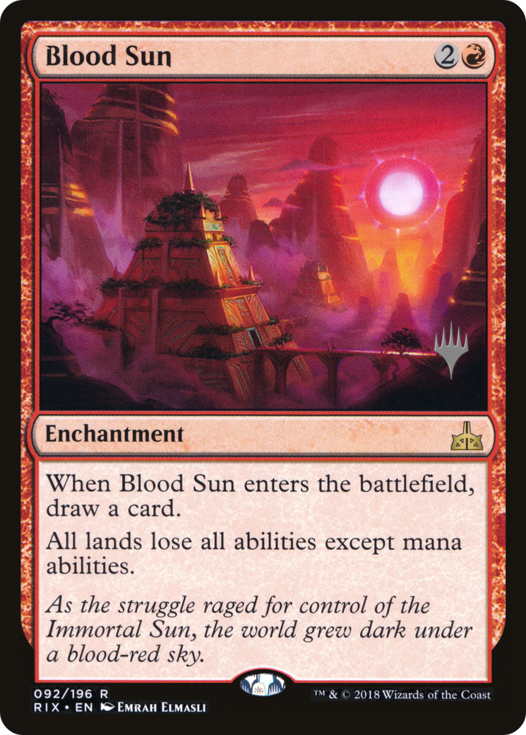 {R} Blood Sun (Promo Pack) [Rivals of Ixalan Promos][PP RIX 092]
