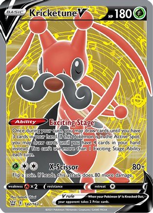 [PKM] Kricketune V (142/163) [Sword & Shield: Battle Styles]