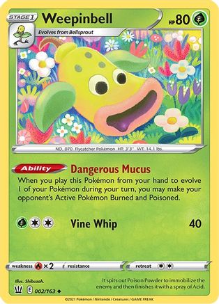 [PKM] Weepinbell (002/163) [Sword & Shield: Battle Styles]