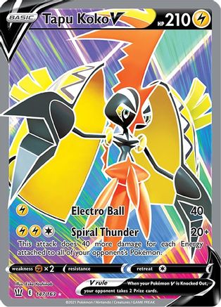[PKM] Tapu Koko V (147/163) [Sword & Shield: Battle Styles]
