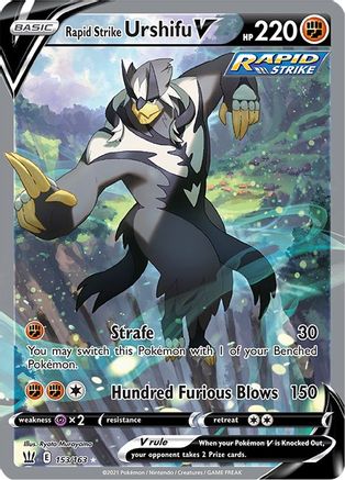 [PKM] Rapid Strike Urshifu V (153/163) [Sword & Shield: Battle Styles]