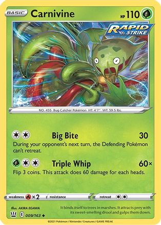 [PKM] Carnivine (009/163) [Sword & Shield: Battle Styles]