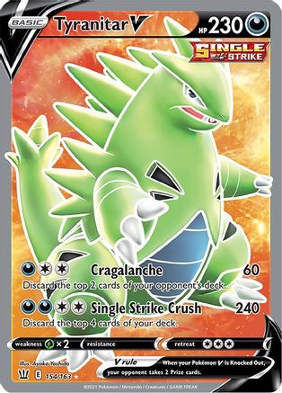 [PKM] Tyranitar V (154/163) [Sword & Shield: Battle Styles]