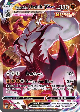 [PKM] Single Strike Urshifu VMAX (168/163) [Sword & Shield: Battle Styles]