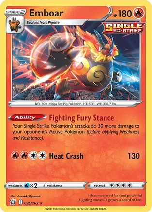 [PKM] Emboar (025/163) [Sword & Shield: Battle Styles]