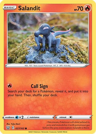 [PKM] Salandit (027/163) [Sword & Shield: Battle Styles]