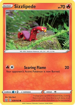 [PKM] Sizzlipede (029/163) [Sword & Shield: Battle Styles]