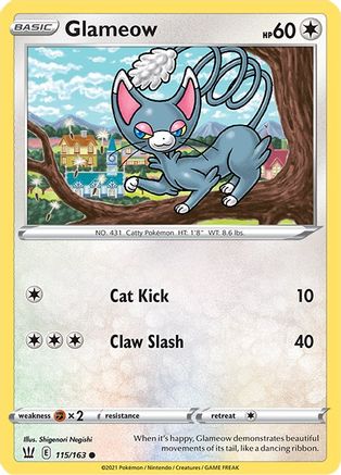 [PKM-C] Glameow (115/163) [Sword & Shield: Battle Styles]
