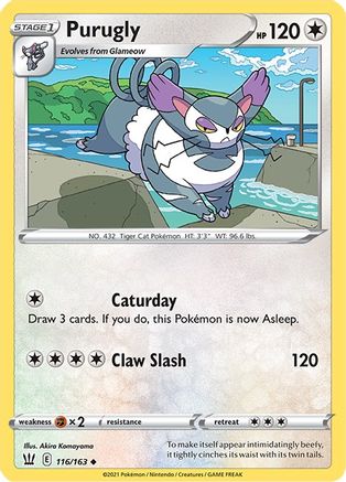 [PKM-C] Purugly (116/163) [Sword & Shield: Battle Styles]