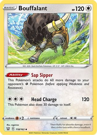 [PKM-C] Bouffalant (118/163) [Sword & Shield: Battle Styles]