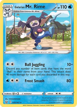 [PKM-R] Galarian Mr. Rime (035/163) [Sword & Shield: Battle Styles]