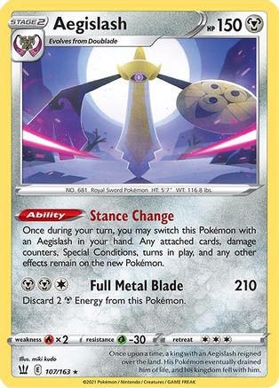 [PKM-R] Aegislash (107/163) (107/163) [Sword & Shield: Battle Styles]