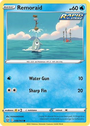 [PKM] Remoraid (036/163) [Sword & Shield: Battle Styles]