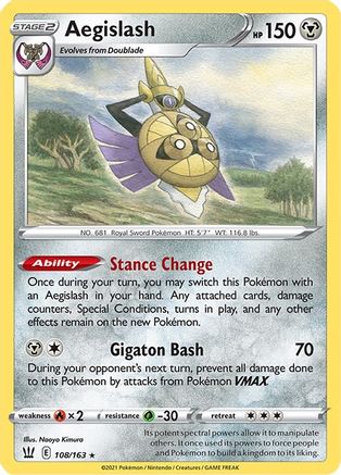 [PKM] Aegislash (108/163) [Sword & Shield: Battle Styles]
